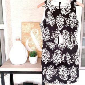 Kling Mini Dress floral print white and black Size 2